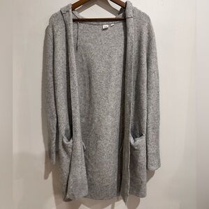 GAP Open Front‎ Longlined Hooded Cardigan Size XS